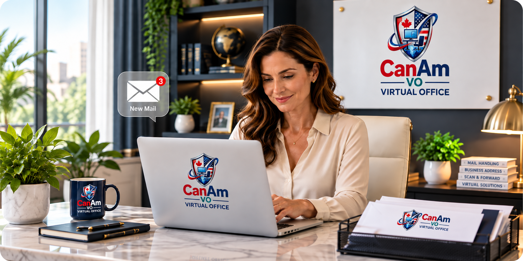 Professional CanAm Virtual Office workspace